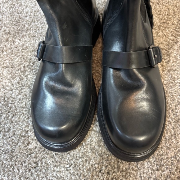 Free People Women’s Billie Buckled Moto Boots Black Leather Size 9.5 NWOB. - Picture 5 of 7